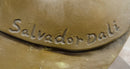 Salvador Dali Style Bronze Violin Sculpture on Marble Base