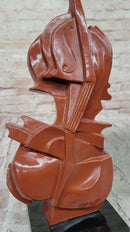 Salvador Dali Style Bronze Violin Sculpture on Marble Base