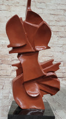 Salvador Dali Style Bronze Violin Sculpture on Marble Base