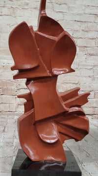 Salvador Dali Style Bronze Violin Sculpture on Marble Base