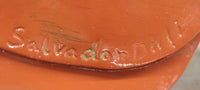 Salvador Dali Style Bronze Violin Sculpture on Marble Base
