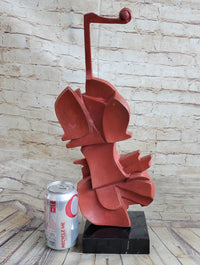 Red Cello Bronze Metal Sculpture Musician Dali
