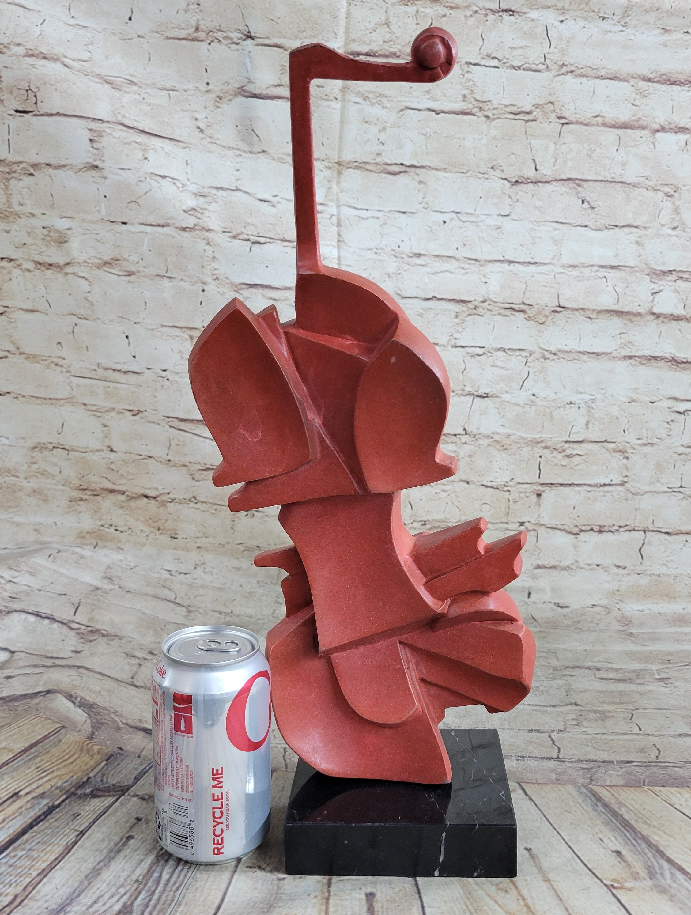 Red Cello Bronze Metal Sculpture Musician Dali