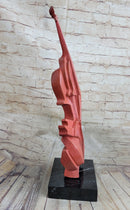 Red Cello Bronze Metal Sculpture Musician Dali