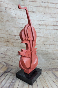 Red Cello Bronze Metal Sculpture Musician Dali