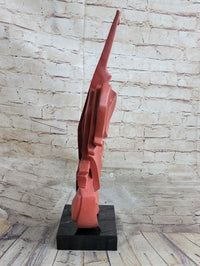 Red Cello Bronze Metal Sculpture Musician Dali