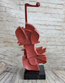Red Cello Bronze Metal Sculpture Musician Dali
