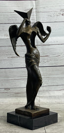 Salvador Dali Surrealistic Angel Abstract Bronze Sculpture