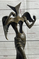 Salvador Dali Surrealistic Angel Abstract Bronze Sculpture