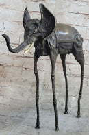 Salvador Dali Surrealist Elephant with Long Legs Bronze Sculpture