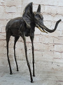 Salvador Dali Surrealist Elephant with Long Legs Bronze Sculpture