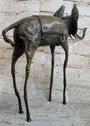 Salvador Dali Surrealist Elephant with Long Legs Bronze Sculpture