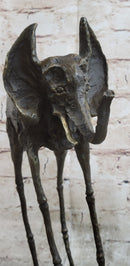 Salvador Dali Surrealist Elephant with Long Legs Bronze Sculpture