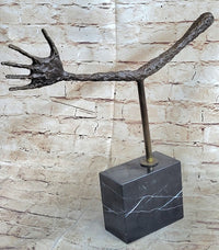 Thin Hand La Main by Alberto Giacometti Bronze 16" x 18"