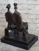 King and Queen by Henry Moore Abstract Man & Woman on Bench 12" x 9"