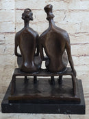 King and Queen by Henry Moore Abstract Man & Woman on Bench 12" x 9"