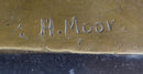 Signed Henry Moore Abstract Modern Art Mother and Child Bronze