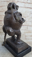 Picasso Abstract Baboon & Baby Monkey Bronze Sculpture