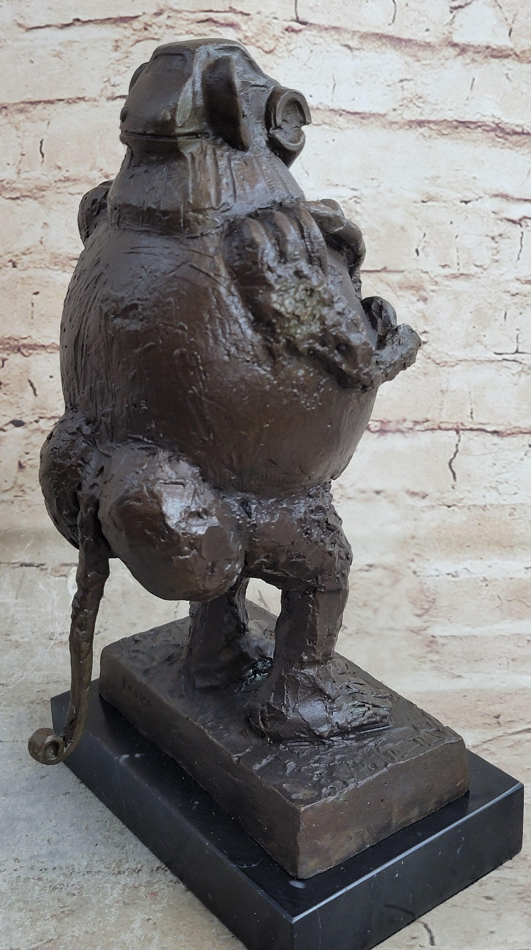 Picasso Abstract Baboon & Baby Monkey Bronze Sculpture