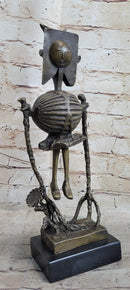 Steampunk Robot Skeleton Bronze 16" x 6" Sculpture