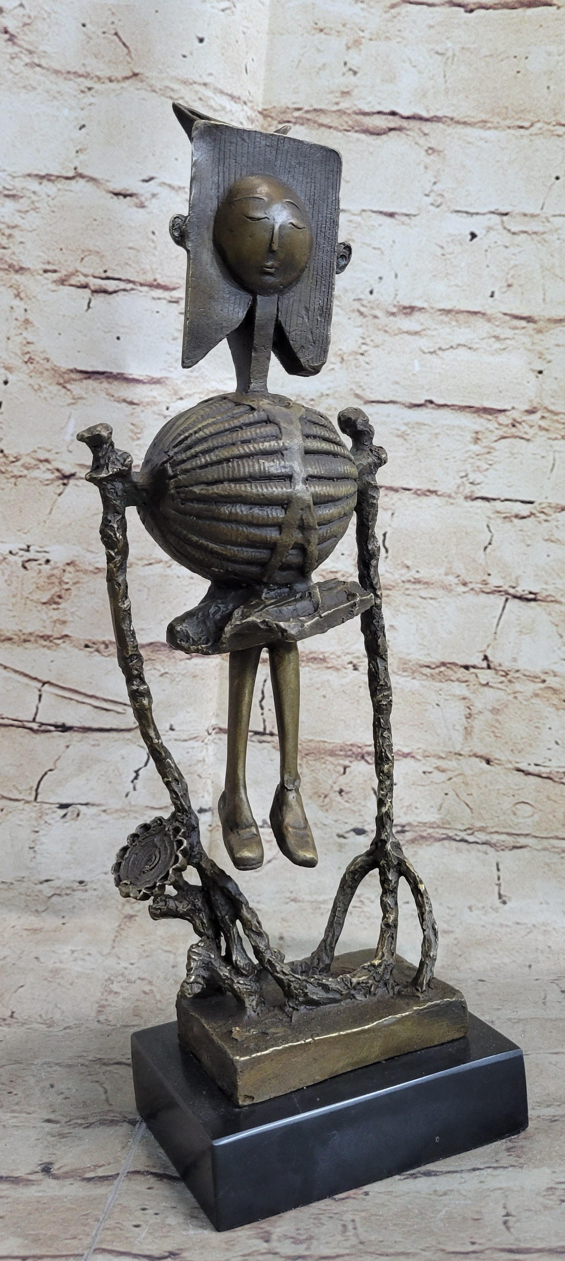 Steampunk Robot Skeleton Bronze 16" x 6" Sculpture
