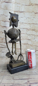 Steampunk Robot Skeleton Bronze 16" x 6" Sculpture