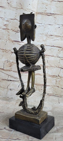 Steampunk Robot Skeleton Bronze 16" x 6" Sculpture