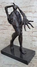Exaggerated Surreal Abstract Bronze Female Figure Dali