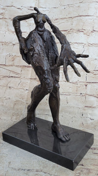 Exaggerated Surreal Abstract Bronze Female Figure Dali