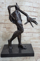 Exaggerated Surreal Abstract Bronze Female Figure Dali
