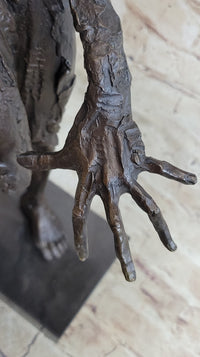 Exaggerated Surreal Abstract Bronze Female Figure Dali
