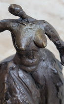 Exaggerated Surreal Abstract Bronze Female Figure Dali