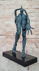 Abstract Surrealist Bronze Sculpture of Elongated Human Form