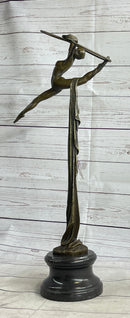 Miguel Lopez Gymnast Ballerina Trapeze Artist Bronze Sculpture