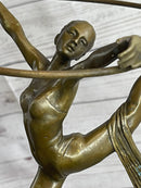 Miguel Lopez Gymnast Ballerina Trapeze Artist Bronze Sculpture