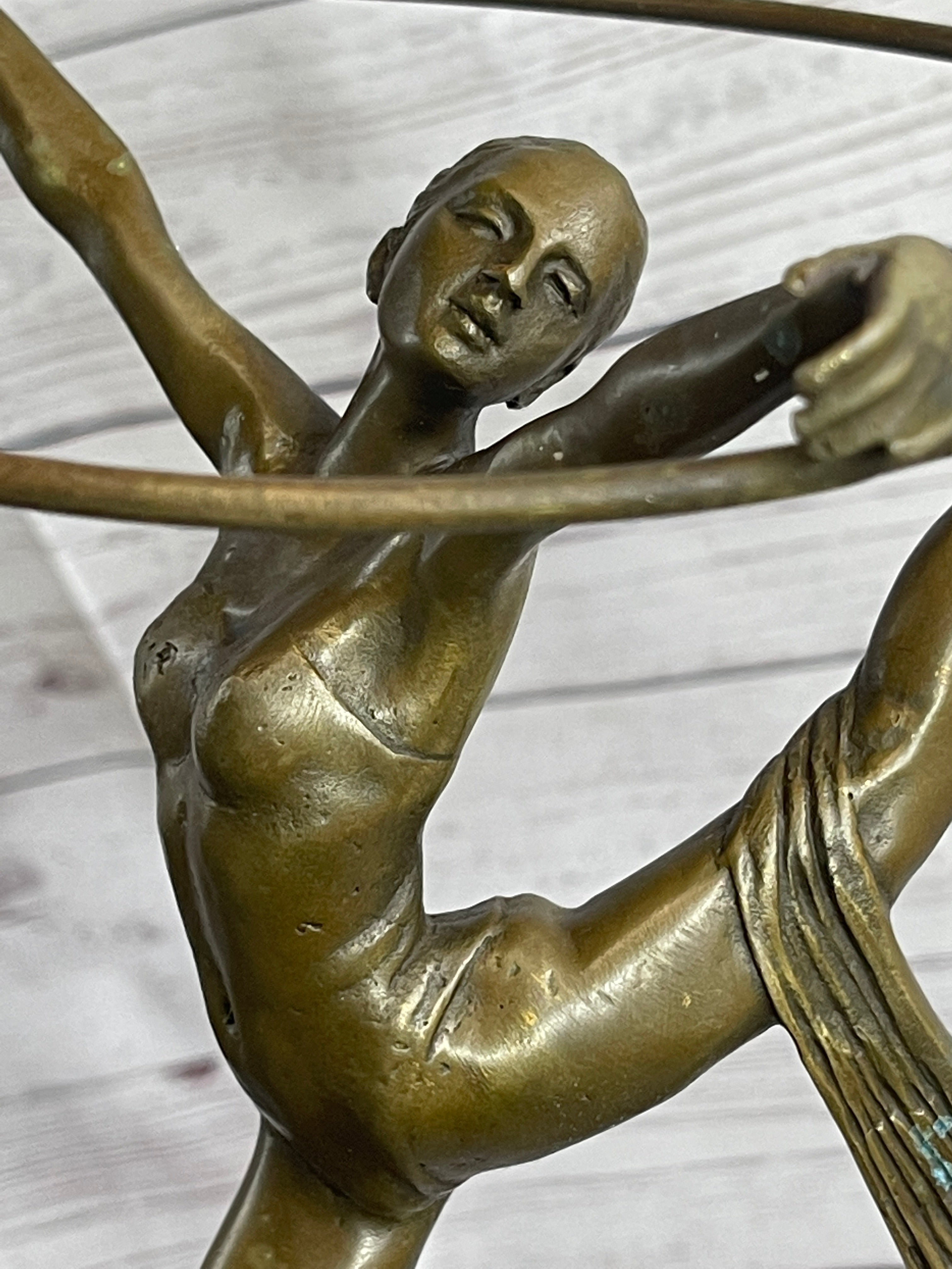 Miguel Lopez Gymnast Ballerina Trapeze Artist Bronze Sculpture