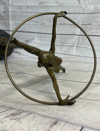 Miguel Lopez Gymnast Ballerina Trapeze Artist Bronze Sculpture