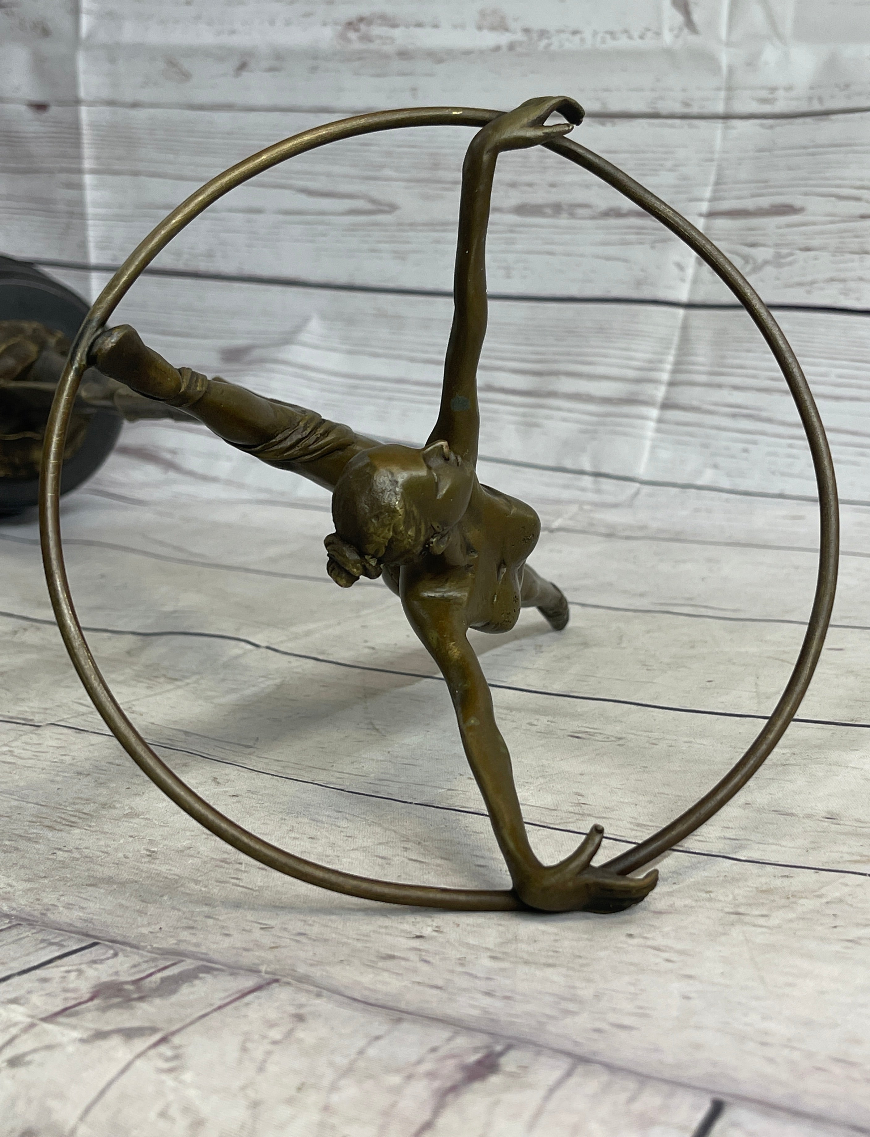 Miguel Lopez Gymnast Ballerina Trapeze Artist Bronze Sculpture