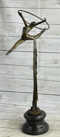 Miguel Lopez Gymnast Ballerina Trapeze Artist Bronze Sculpture