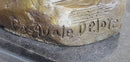 Signed Leaping Dancer Bronze Sculpture by Delore