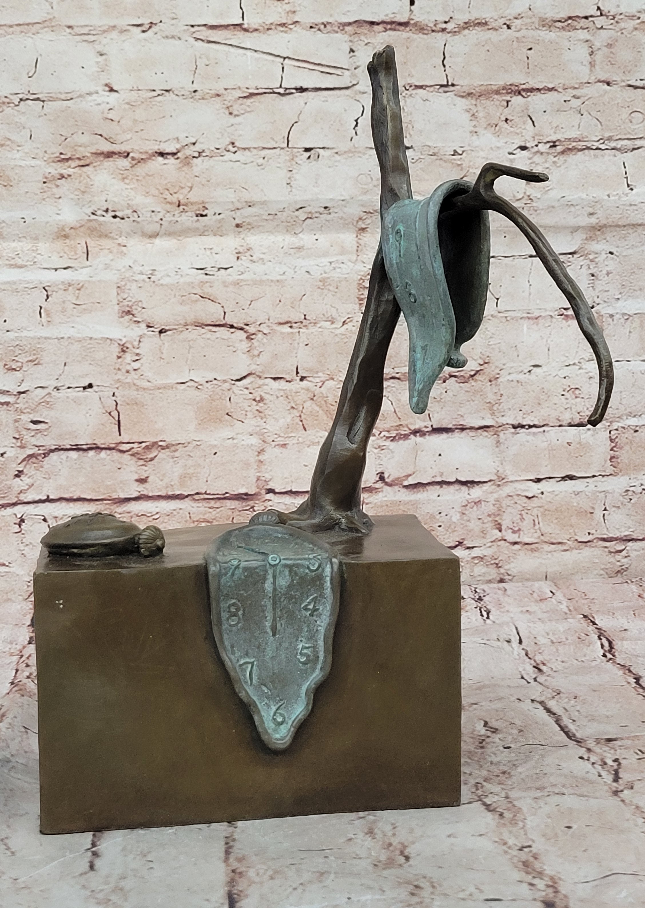 Persistence of Memory Melting Clock Bronze Art after Salvador Dali