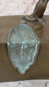 Persistence of Memory Melting Clock Bronze Art after Salvador Dali