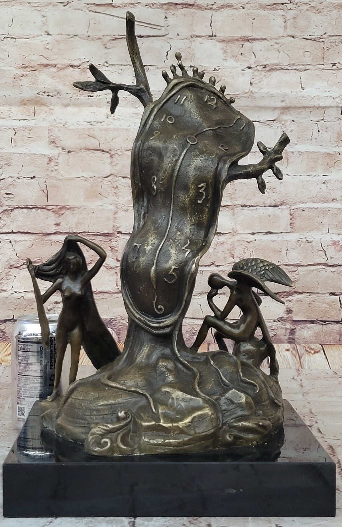 Surreal Melting Clock Bronze – Salvador Dalí Sculpture