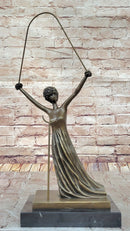 Salvador Dali Alice in Wonderland Bronze Sculpture 19" x 8"