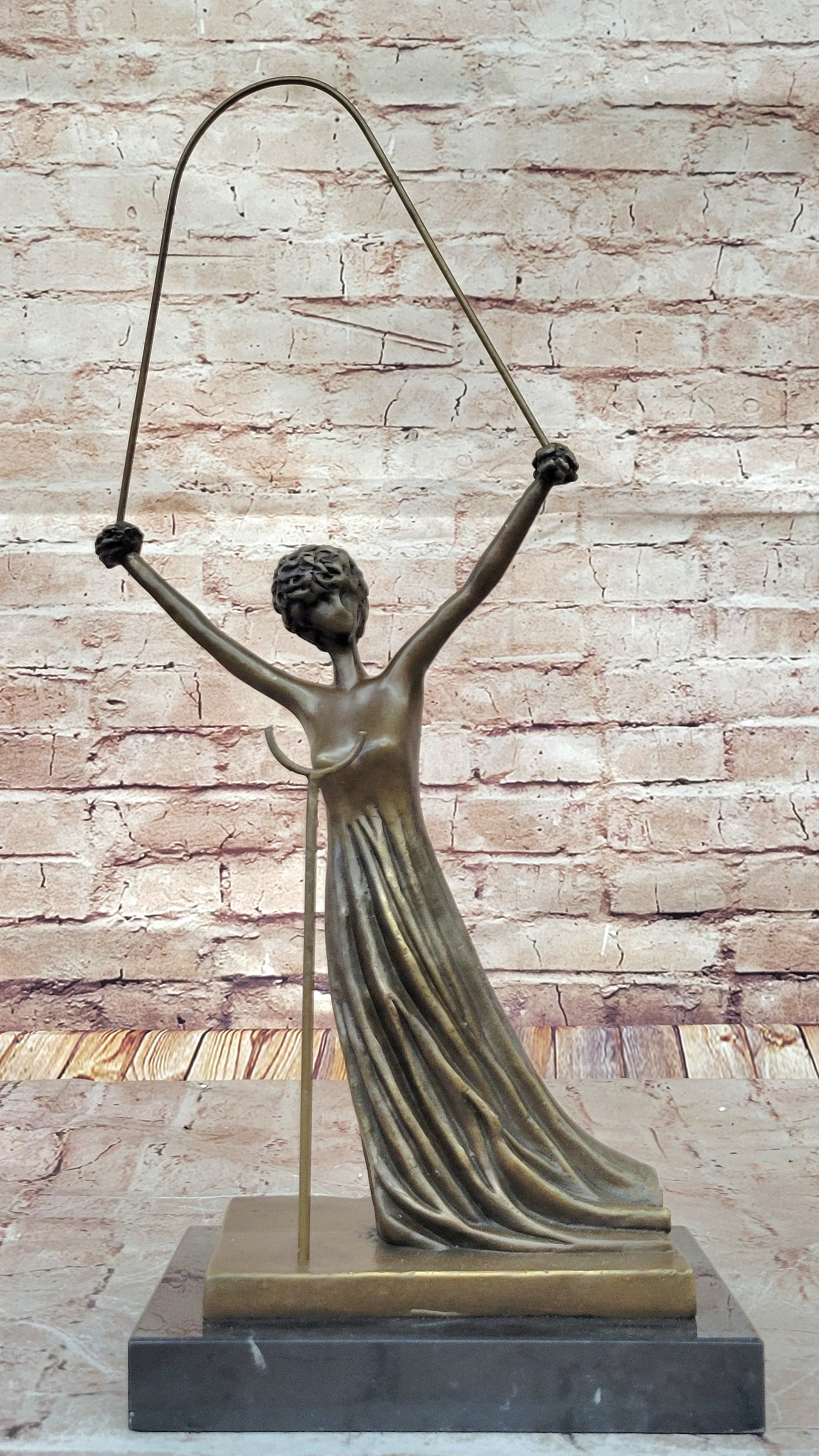 Salvador Dali Alice in Wonderland Bronze Sculpture 19" x 8"