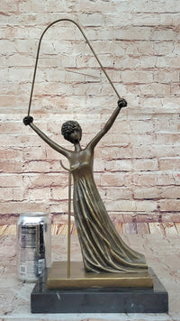 Salvador Dali Alice in Wonderland Bronze Sculpture 19" x 8"