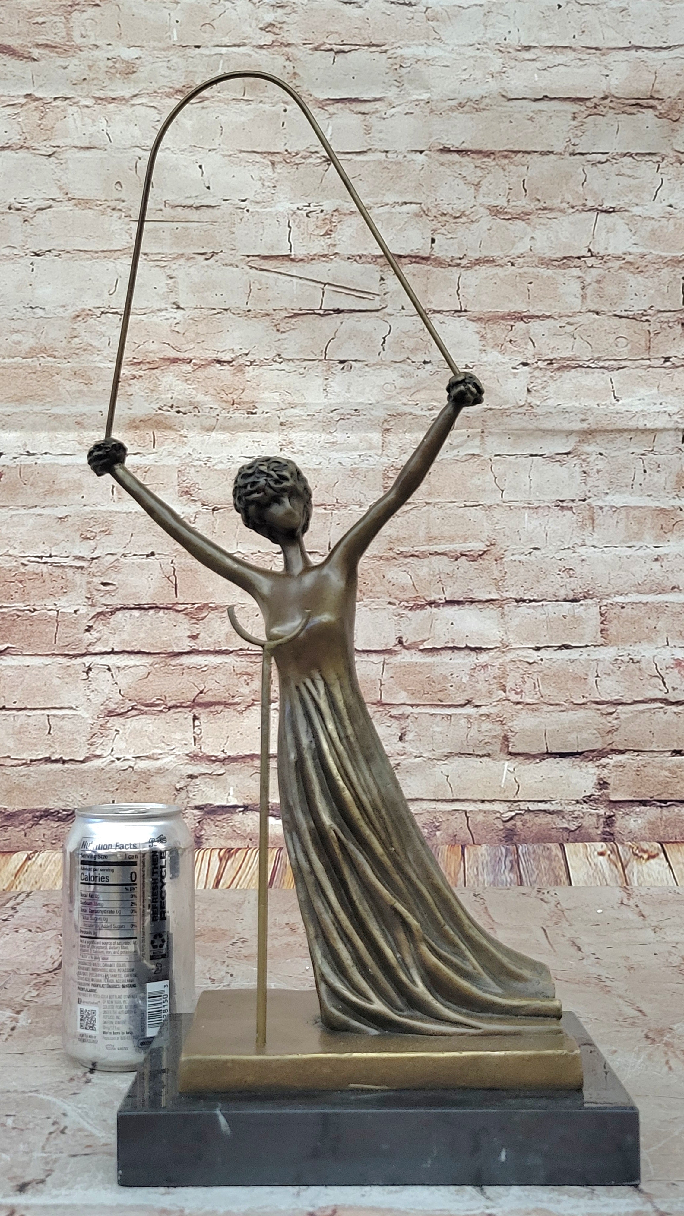 Salvador Dali Alice in Wonderland Bronze Sculpture 19" x 8"
