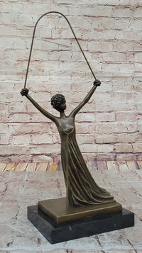 Salvador Dali Alice in Wonderland Bronze Sculpture 19" x 8"
