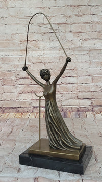 Salvador Dali Alice in Wonderland Bronze Sculpture 19" x 8"