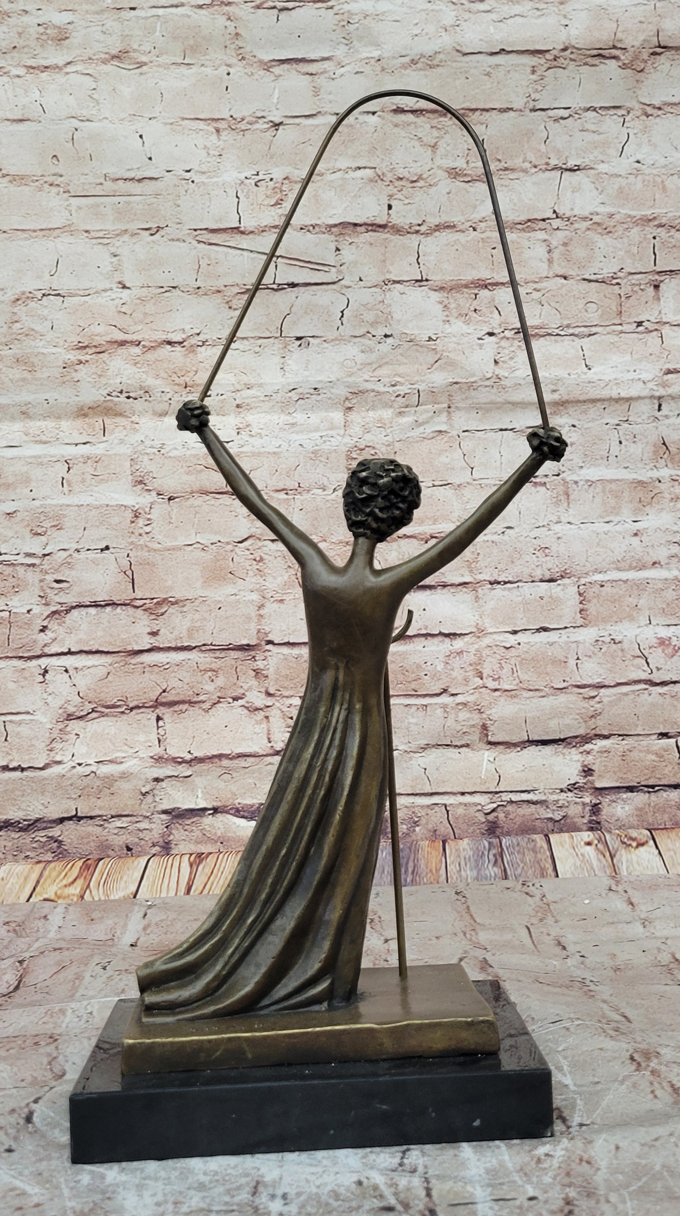 Salvador Dali Alice in Wonderland Bronze Sculpture 19" x 8"